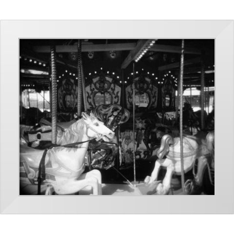 Carousel I White Modern Wood Framed Art Print by Christensen, Jim