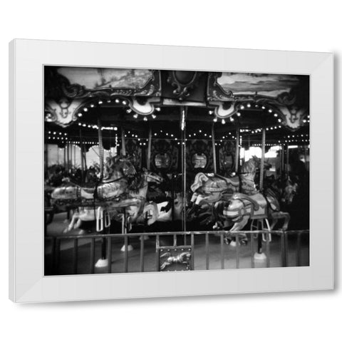 Carousel II White Modern Wood Framed Art Print by Christensen, Jim