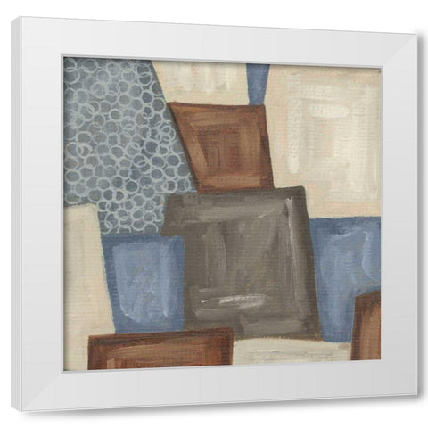 Trapezoids I White Modern Wood Framed Art Print by Deans, Karen