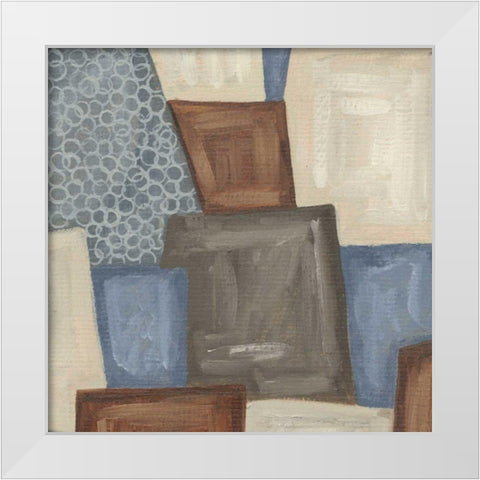 Trapezoids I White Modern Wood Framed Art Print by Deans, Karen