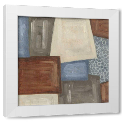 Trapezoids II White Modern Wood Framed Art Print by Deans, Karen