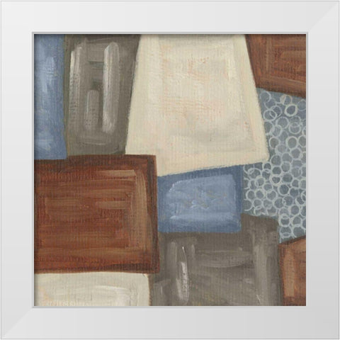 Trapezoids II White Modern Wood Framed Art Print by Deans, Karen