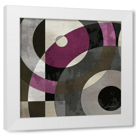 Concentric Squares I White Modern Wood Framed Art Print by Burghardt, James