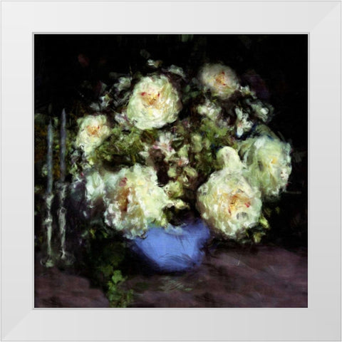 Classic Flowers I White Modern Wood Framed Art Print by Bay, Noah