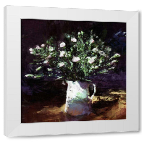 Classic Flowers II White Modern Wood Framed Art Print by Bay, Noah