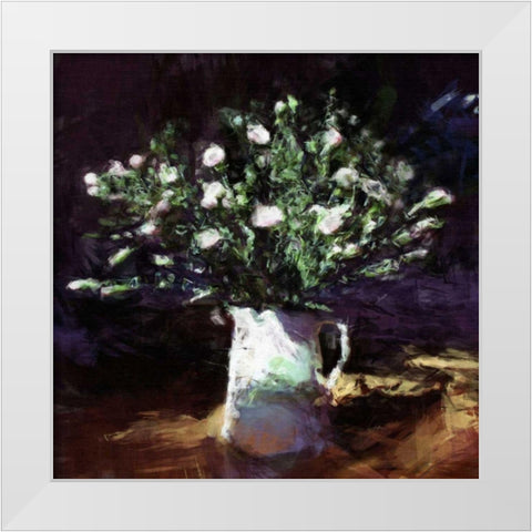 Classic Flowers II White Modern Wood Framed Art Print by Bay, Noah