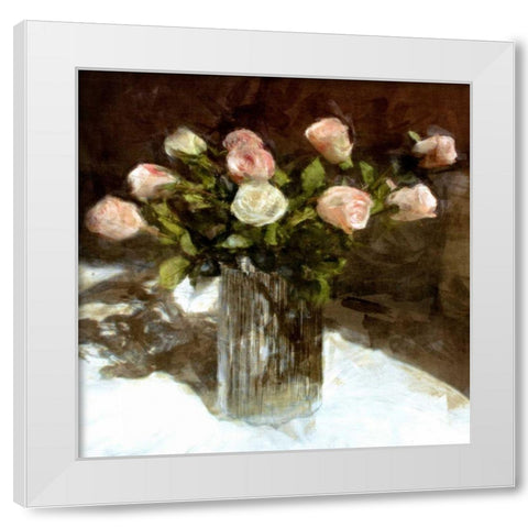 Classic Flowers III White Modern Wood Framed Art Print by Bay, Noah