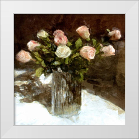 Classic Flowers III White Modern Wood Framed Art Print by Bay, Noah