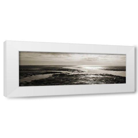 Tidal Streams White Modern Wood Framed Art Print by Bay, Noah