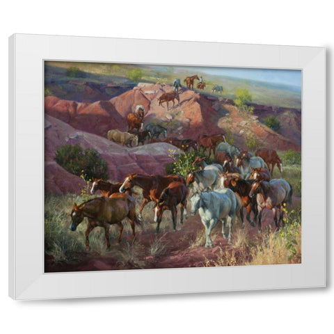 Into the Draw White Modern Wood Framed Art Print by Sorenson, Jack