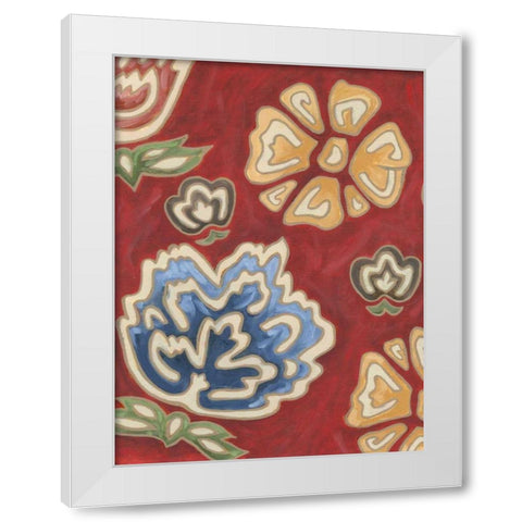 Cheerful Chintz I White Modern Wood Framed Art Print by Deans, Karen