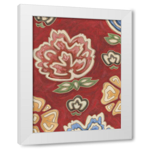 Cheerful Chintz II White Modern Wood Framed Art Print by Deans, Karen