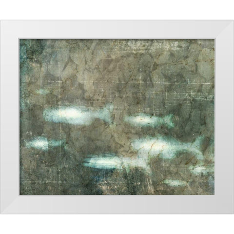 New School II White Modern Wood Framed Art Print by Vision Studio