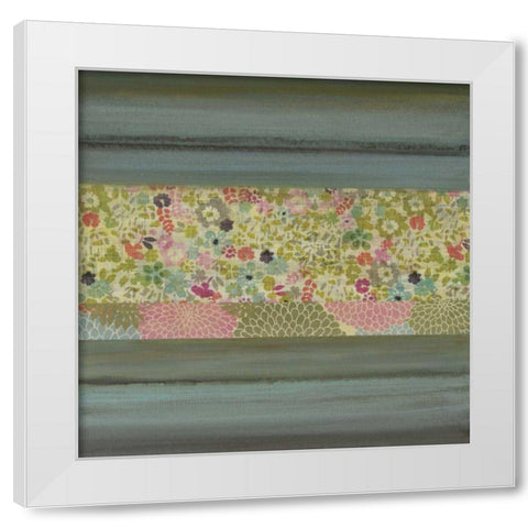 A Gift of Blooms I White Modern Wood Framed Art Print by Green-Aldridge, W.