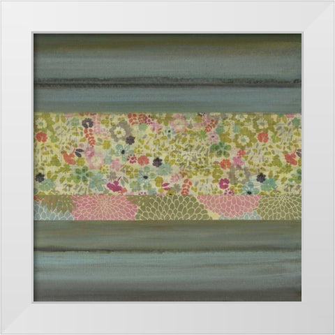 A Gift of Blooms I White Modern Wood Framed Art Print by Green-Aldridge, W.