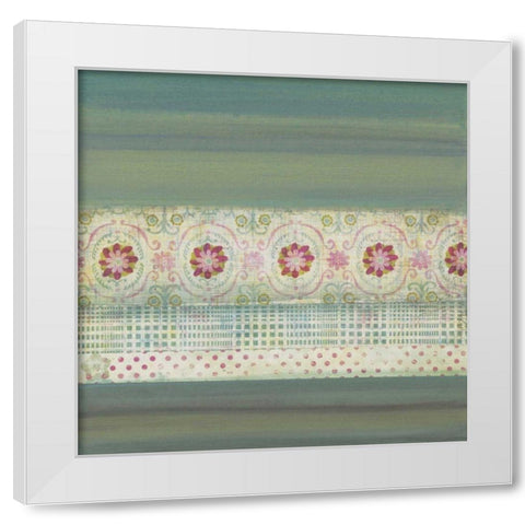 A Gift of Blooms II White Modern Wood Framed Art Print by Green-Aldridge, W.