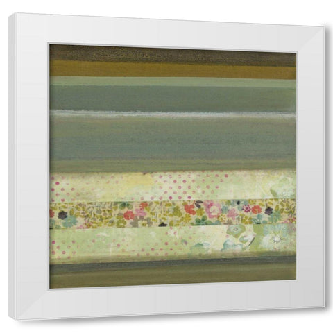 A Gift of Blooms III White Modern Wood Framed Art Print by Green-Aldridge, W.