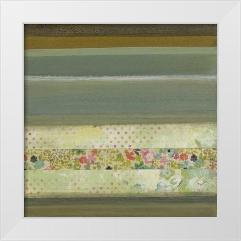 A Gift of Blooms III White Modern Wood Framed Art Print by Green-Aldridge, W.