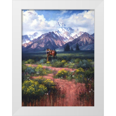 Flowers for Mama White Modern Wood Framed Art Print by Sorenson, Jack