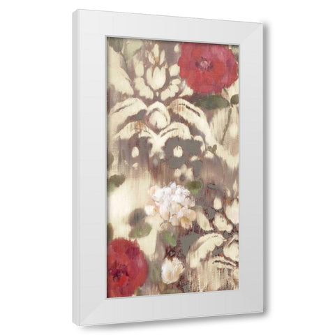 Ikat Rose I White Modern Wood Framed Art Print by Cohen, Marietta
