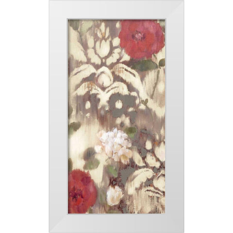 Ikat Rose I White Modern Wood Framed Art Print by Cohen, Marietta