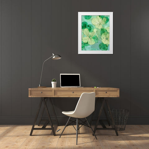 Mint Progeny IV White Modern Wood Framed Art Print by Chandler, Sharon