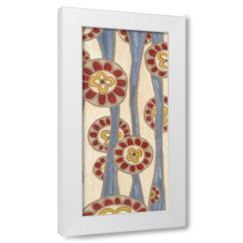Flowing Flowers II White Modern Wood Framed Art Print by Deans, Karen