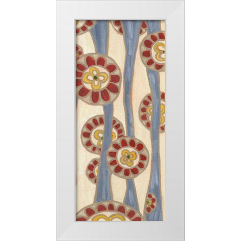 Flowing Flowers II White Modern Wood Framed Art Print by Deans, Karen