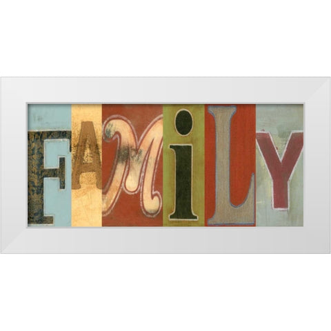 Family Panel White Modern Wood Framed Art Print by Vision Studio