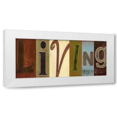 Living Panel White Modern Wood Framed Art Print by Vision Studio