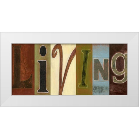 Living Panel White Modern Wood Framed Art Print by Vision Studio