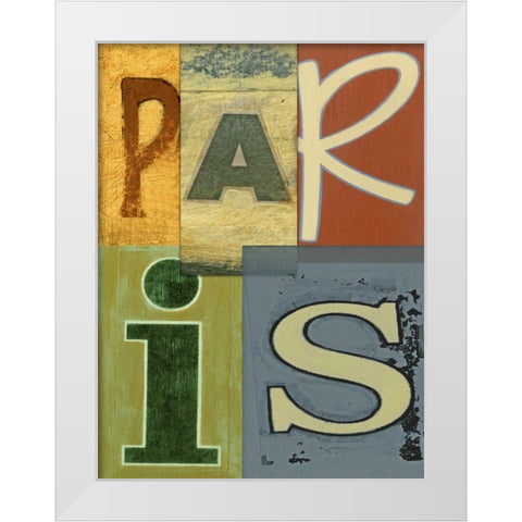 Paris White Modern Wood Framed Art Print by Vision Studio