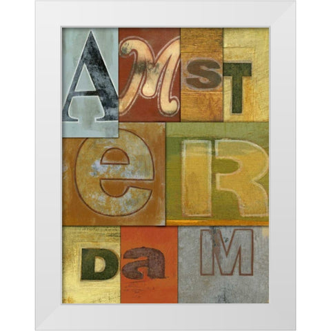 Amsterdam White Modern Wood Framed Art Print by Vision Studio