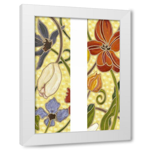 Mini Sunny Garden I (2-Up) White Modern Wood Framed Art Print by Deans, Karen