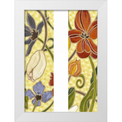 Mini Sunny Garden I (2-Up) White Modern Wood Framed Art Print by Deans, Karen