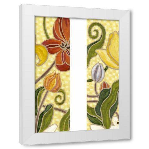 Mini Sunny Garden II (2-Up) White Modern Wood Framed Art Print by Deans, Karen