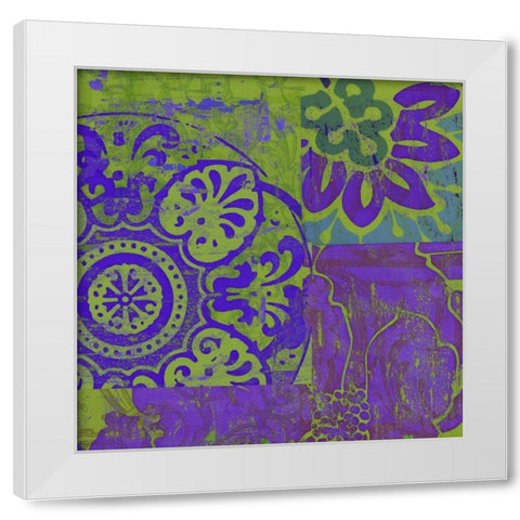 Royal Jewels I White Modern Wood Framed Art Print by Mountain, Ricki