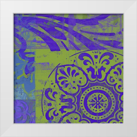 Royal Jewels II White Modern Wood Framed Art Print by Mountain, Ricki