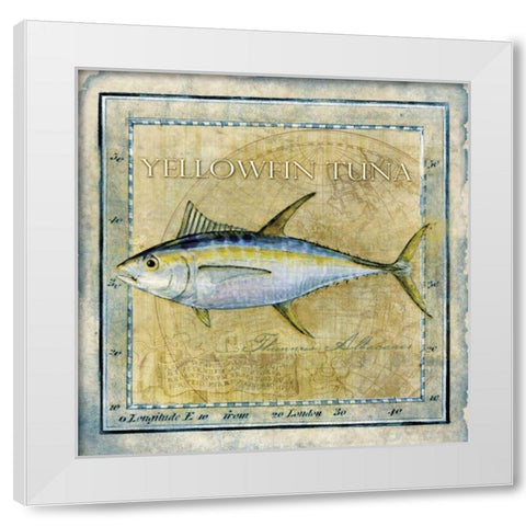 Ocean Fish XII White Modern Wood Framed Art Print by Beth Anne Creative