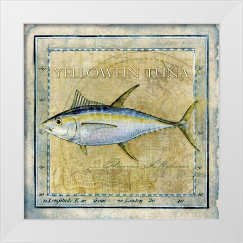 Ocean Fish XII White Modern Wood Framed Art Print by Beth Anne Creative