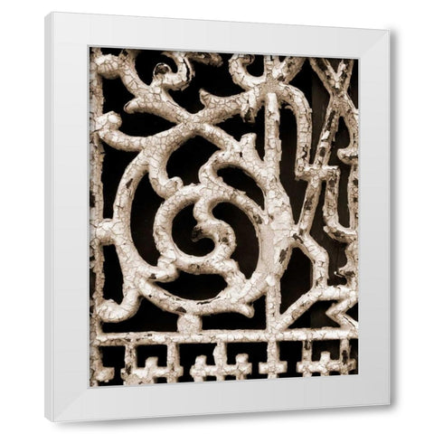 Ornament I White Modern Wood Framed Art Print by Christensen, Jim
