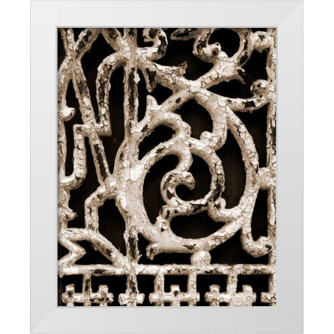 Ornament III White Modern Wood Framed Art Print by Christensen, Jim