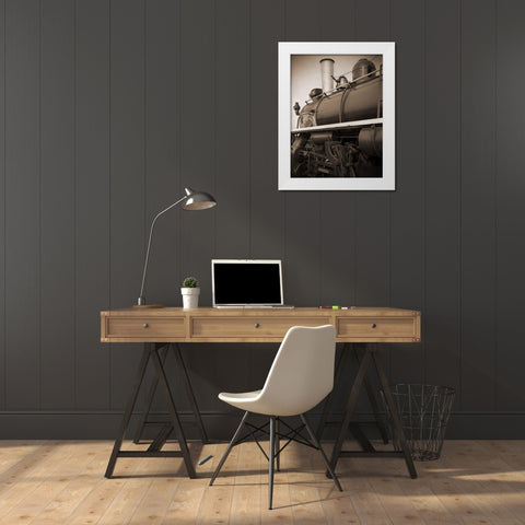 Olde Time Travel I White Modern Wood Framed Art Print by Christensen, Jim