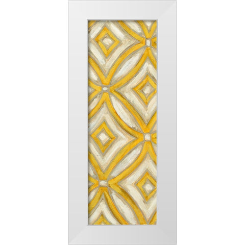 2-Up Earthen Patterns I White Modern Wood Framed Art Print by Deans, Karen