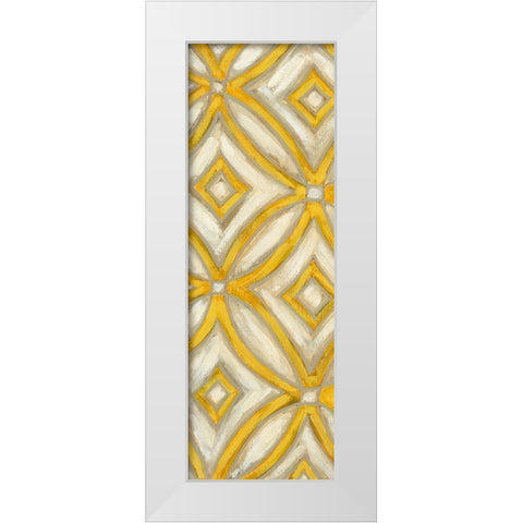 2-Up Earthen Patterns II White Modern Wood Framed Art Print by Deans, Karen