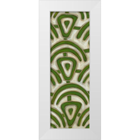 2-Up Earthen Patterns III White Modern Wood Framed Art Print by Deans, Karen