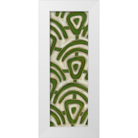 2-Up Earthen Patterns IV White Modern Wood Framed Art Print by Deans, Karen