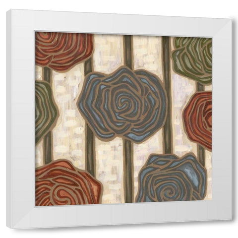 Mod Rosettes III White Modern Wood Framed Art Print by Deans, Karen