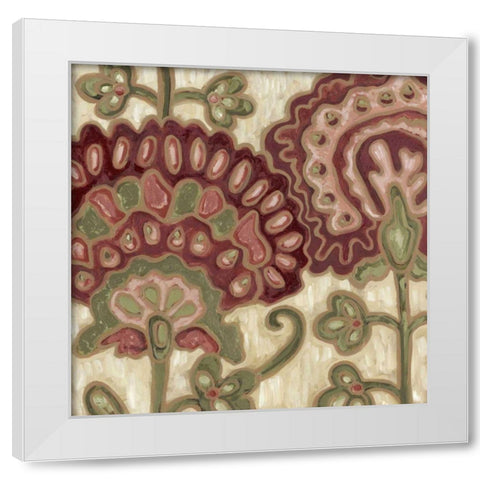 Romantic Chintz I White Modern Wood Framed Art Print by Deans, Karen