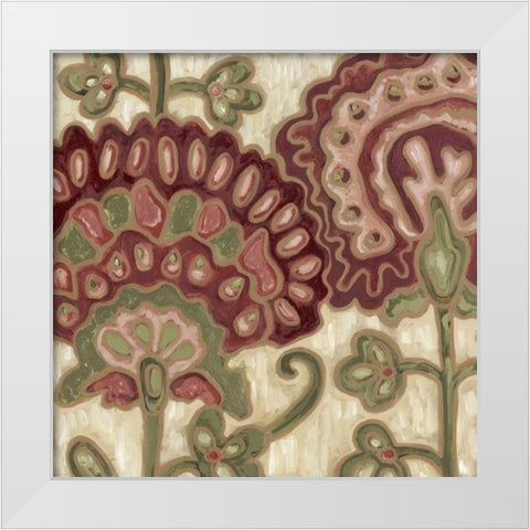 Romantic Chintz I White Modern Wood Framed Art Print by Deans, Karen